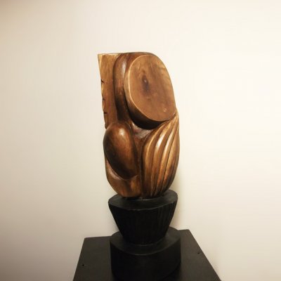 Sculptura Lemn de nuc, 39 cm - Familia